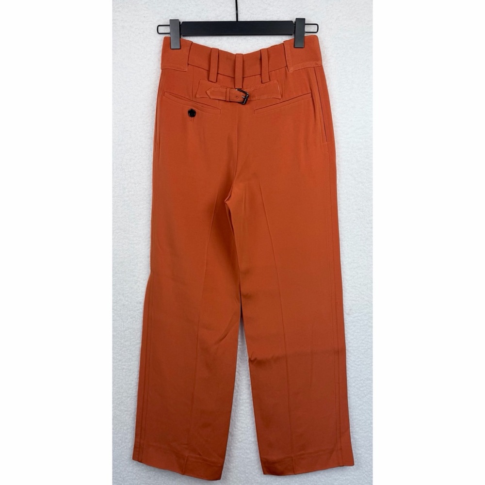 MARNI • Rust/Burnt Orange High-Waisted Wide-Leg Trouser Pants, IT 36 - Picture 6 of 16